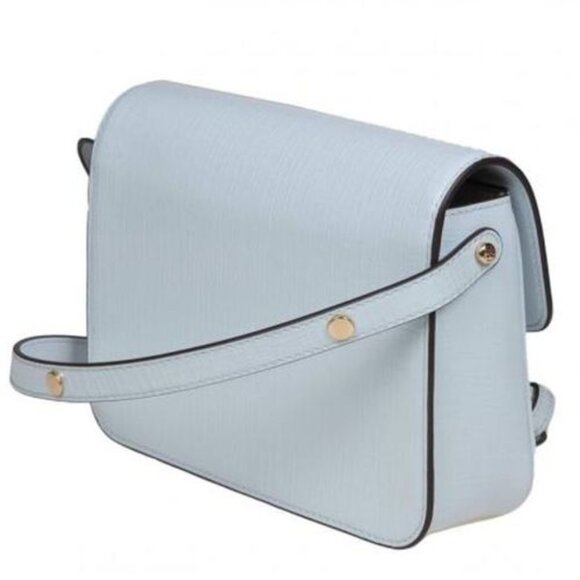 NWT ✅ Tory Burch Robinson Shoulder Bag Embossed Leather ICE BLUE #154731 ⭐ NWT - Picture 5 of 16